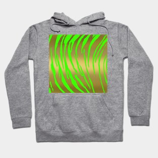 Gold Tiger Stripes Green Hoodie